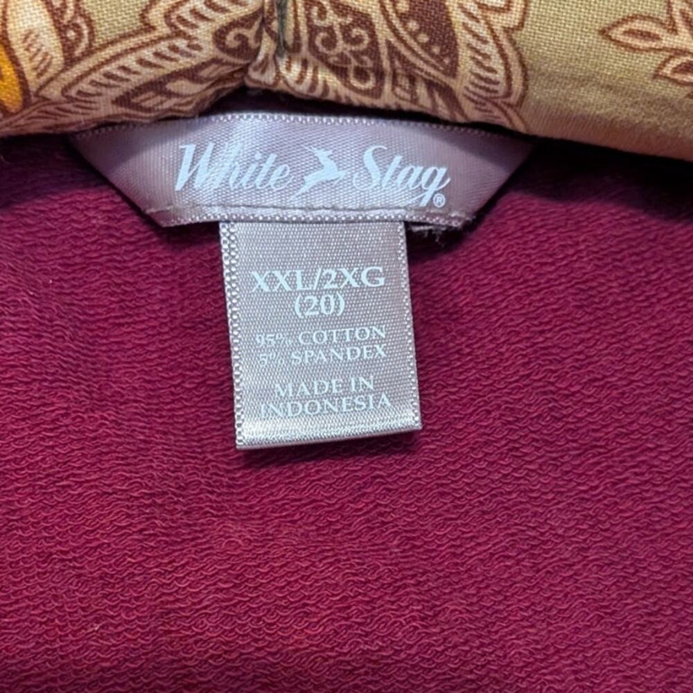White Stag Cabin Core Burgandy Anorak Jacket With Pockets And Strings To Cinch - Picture 3 of 6